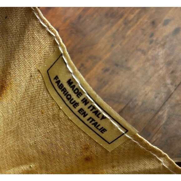 Vintage Tan Suede Handbag Purse Hard Sided Clasp Close Made In Italy READ - Picture 8 of 14